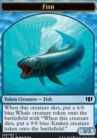 (image for) Fish // Zombie (Blue) Double-sided Token